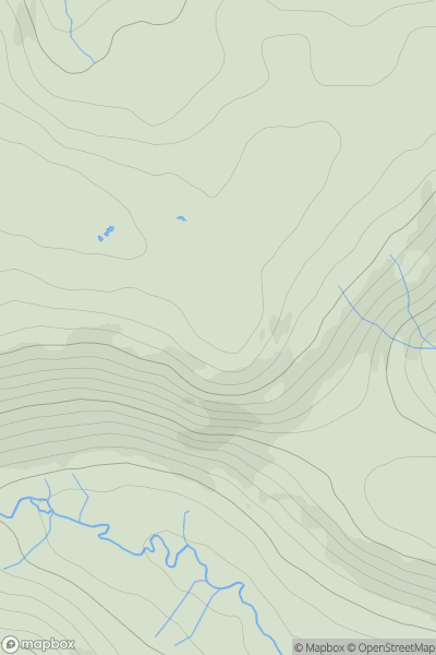 Thumbnail image for Great Yarlside [Lake District E] [NY525075] showing contour plot for surrounding peak